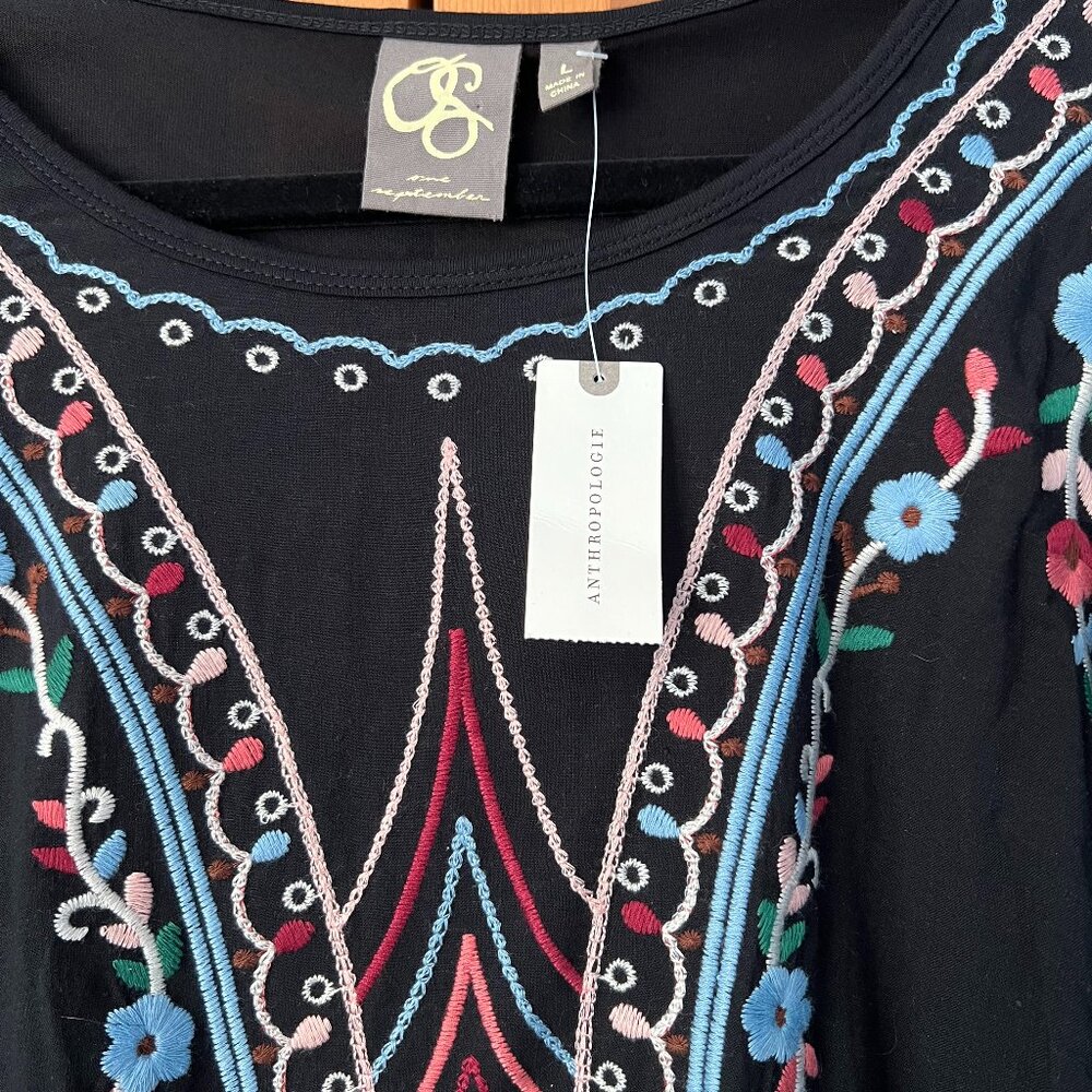 Anthropologie One September Embroidered Top - Picture 2 of 4